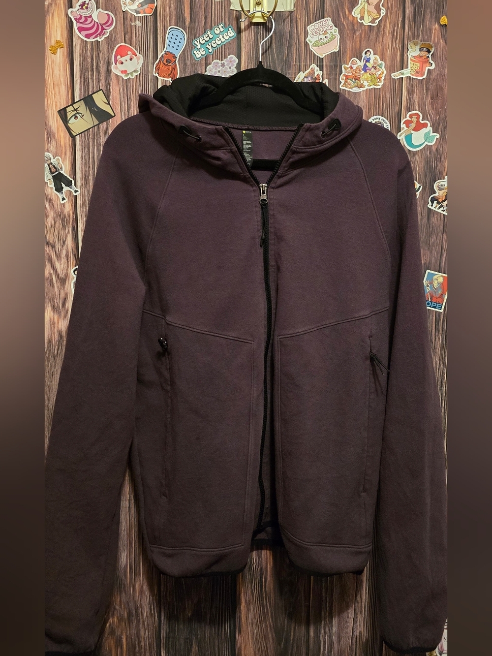 Zella Hooded Full-Zip Jacket Purple Large